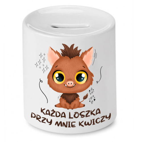 Skarbonka Prezent Śmieszny Zabawny - Każda loszka przy mnie kwiczy