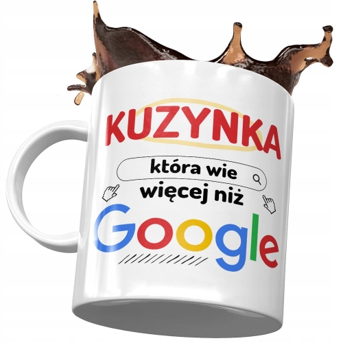 Kubek Dla Kuzynki na Urodziny na Prezent z Nadrukiem ze Zdjęciem