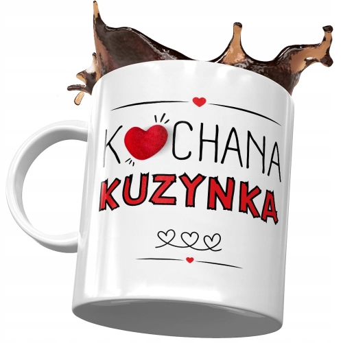 Kubek Dla Kuzynki na Urodziny na Prezent z Nadrukiem ze Zdjęciem