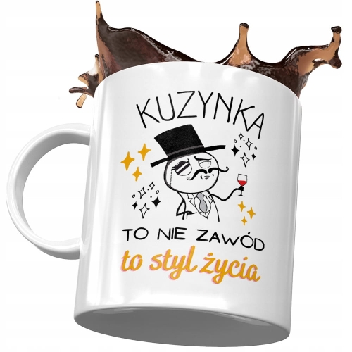Kubek Dla Kuzynki na Urodziny na Prezent z Nadrukiem ze Zdjęciem