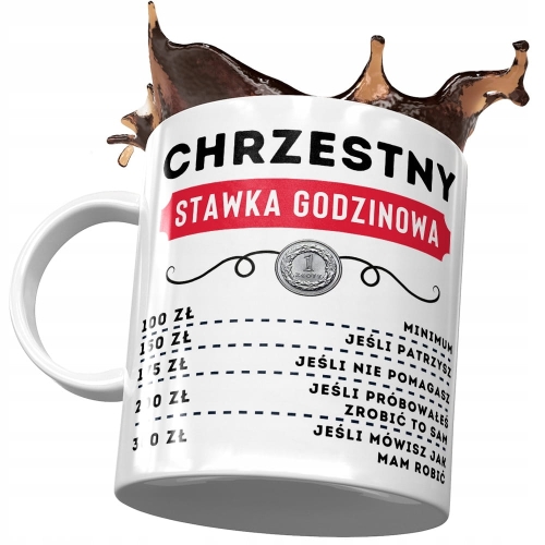 Kubek Dla Chrzestnego Rodziny Idealny na Prezent z Nadrukiem ze Zdjęciem