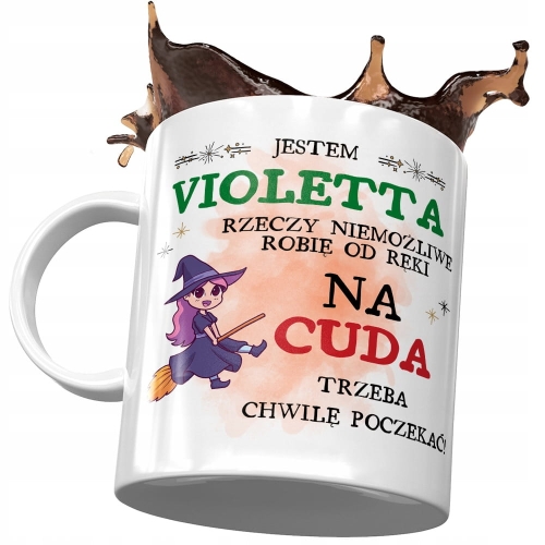 Kubek Dla Violetty Koleżanki Przyjaciółki Żony z Nadrukiem ze Zdjęciem