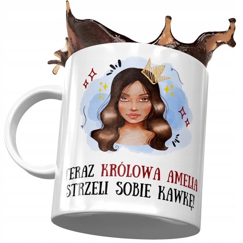 Kubek Dla Amelii Żony Przyjaciółki na Prezent z Nadrukiem ze Zdjęciem