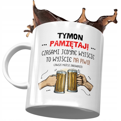 Kubek dla Tymona Przyjaciela Kolegi na Prezent z Nadrukiem ze Zdjęciem