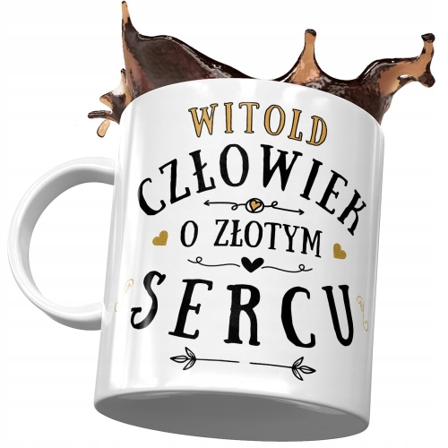 Kubek Dla Witolda Kolegi Męża Prezent na Urodziny z Nadrukiem ze Zdjęciem