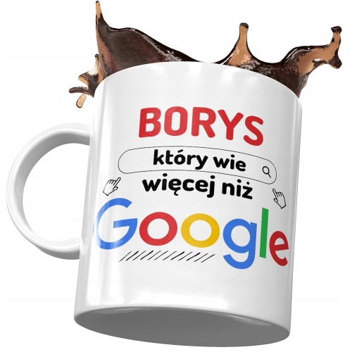 Kubek Dla Borysa Kolegi Przyjaciela Męża Prezent z Nadrukiem ze Zdjęciem