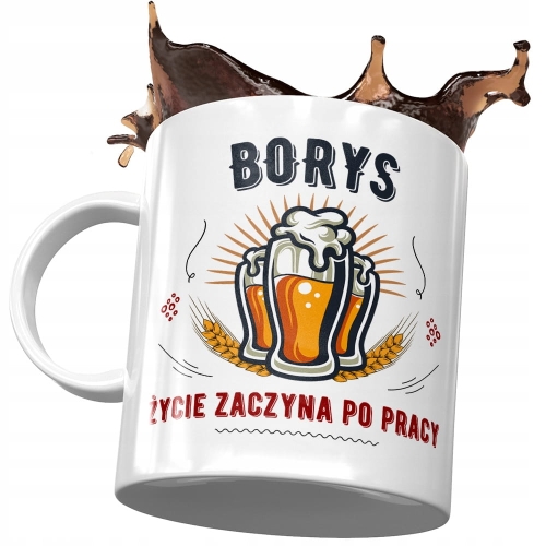 Kubek Dla Borysa Kolegi Przyjaciela Męża Prezent z Nadrukiem ze Zdjęciem