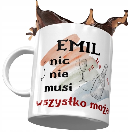 Kubek dla Emila Przyjaciela Kolegi na Prezent z Nadrukiem ze Zdjęciem