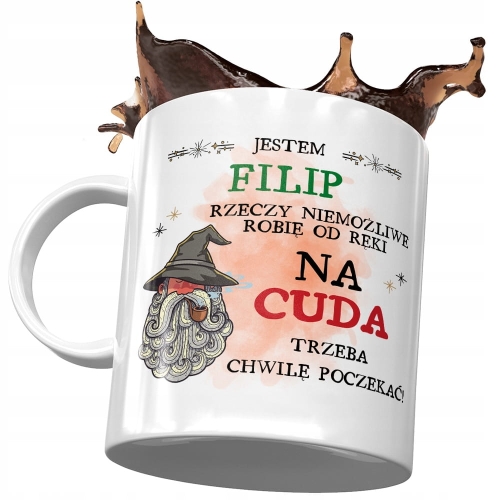 Kubek dla Filipa Przyjaciela Kolegi na Prezent z Nadrukiem ze Zdjęciem