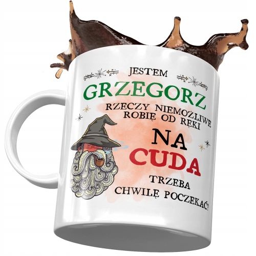 Kubek dla Grzegorza Grześka Kolegi Męża na Prezent z Nadrukiem ze Zdjęciem
