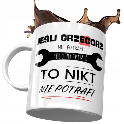 Kubek dla Grzegorza Grześka Kolegi Męża na Prezent z Nadrukiem ze Zdjęciem