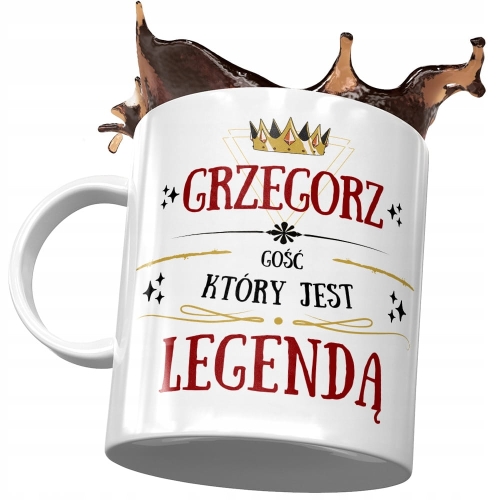 Kubek dla Grzegorza Grześka Kolegi Męża na Prezent z Nadrukiem ze Zdjęciem