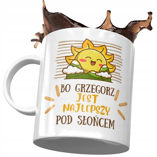Kubek dla Grzegorza Grześka Kolegi Męża na Prezent z Nadrukiem ze Zdjęciem