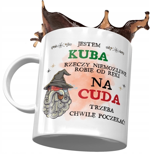 Kubek Dla Jakuba Kuby Kolegi Męża na Prezent z Nadrukiem ze Zdjęciem