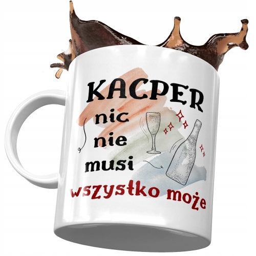 Kubek dla Kacpra Przyjaciela Kolegi na Prezent z Nadrukiem ze Zdjęciem