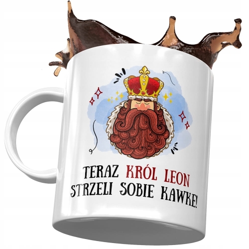 Kubek dla Leona Przyjaciela Kolegi na Prezent z Nadrukiem ze Zdjęciem