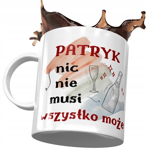 Kubek dla Patryka Męża Kolegi Prezent na Urodziny z Nadrukiem ze Zdjęciem