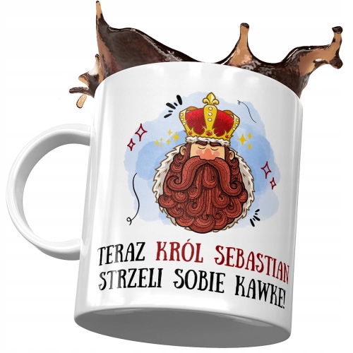 Kubek dla Sebastiana Seby Męża Kolegi na Prezent z Nadrukiem ze Zdjęciem