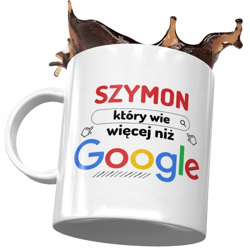 Kubek Dla Szymona Kolegi Przyjaciela na Prezent z Nadrukiem ze Zdjęciem
