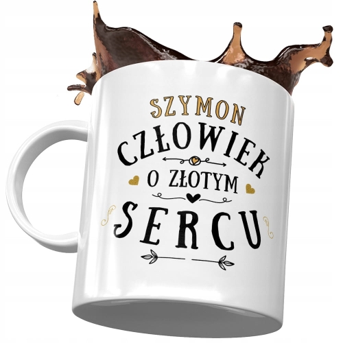 Kubek Dla Szymona Kolegi Przyjaciela na Prezent z Nadrukiem ze Zdjęciem