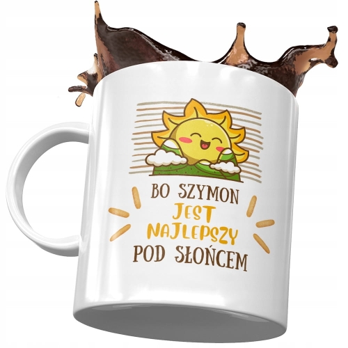 Kubek Dla Szymona Kolegi Przyjaciela na Prezent z Nadrukiem ze Zdjęciem