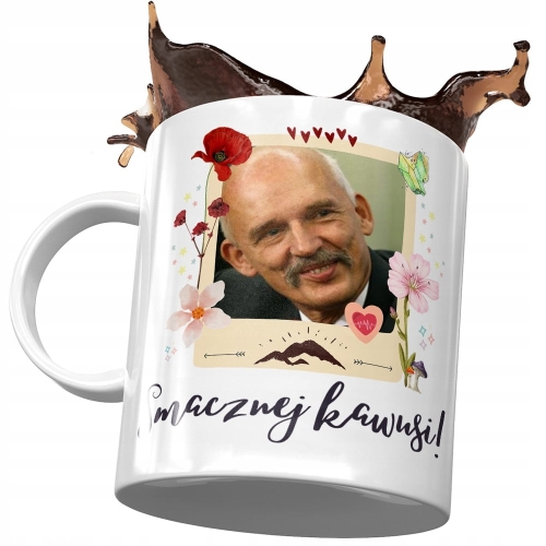 Kubek Janusz Korwin Mikke Politycy na Prezent z Nadrukiem ze Zdjęciem