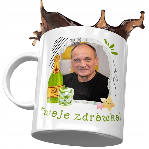 Kubek Paweł Kukiz Kukiz 15 Politycy na Prezent z Nadrukiem ze Zdjęciem