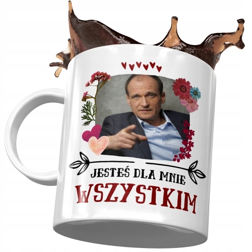 Kubek Paweł Kukiz Kukiz 15 Politycy na Prezent z Nadrukiem ze Zdjęciem