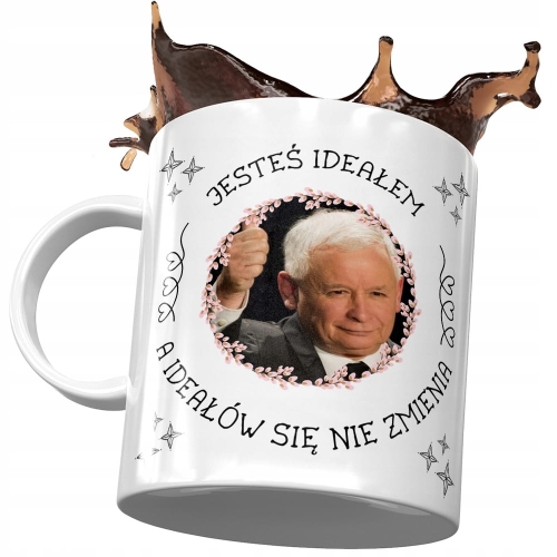 Kubek Jarosław Kaczyński PIS Politycy na Prezent z Nadrukiem ze Zdjęciem
