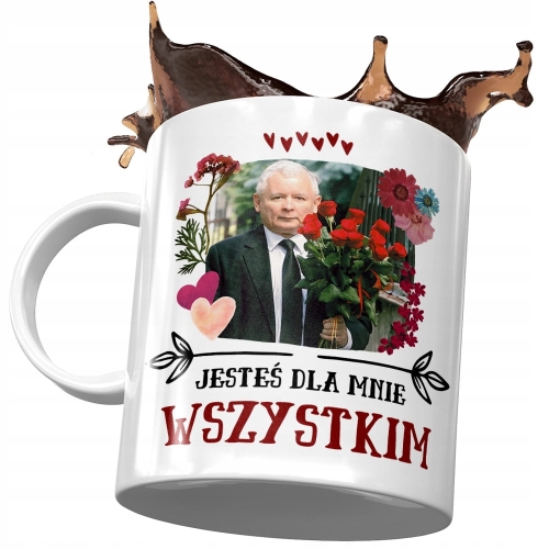 Kubek Jarosław Kaczyński PIS Politycy na Prezent z Nadrukiem ze Zdjęciem