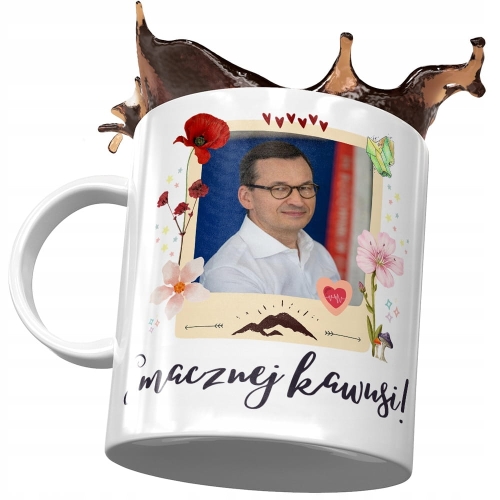 Kubek Mateusz Morawiecki Premier Politycy Prezent z Nadrukiem ze Zdjęciem