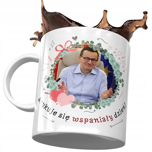 Kubek Mateusz Morawiecki Premier Politycy Prezent z Nadrukiem ze Zdjęciem