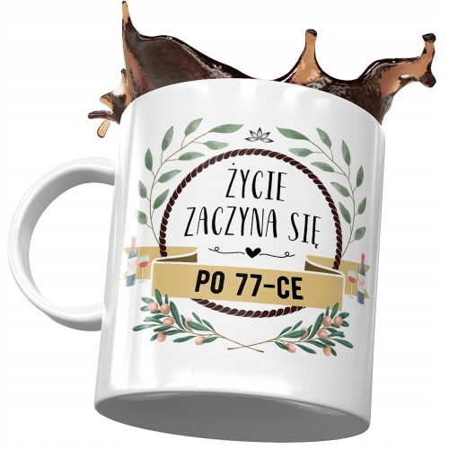 Kubek na Urodziny 77 77me 77-me Idealny Prezent z Nadrukiem ze Zdjęciem