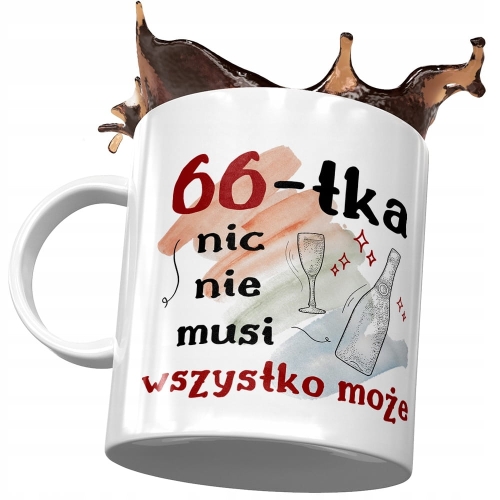 Kubek na Urodziny 66 66te 66-te Idealny Prezent z Nadrukiem ze Zdjęciem