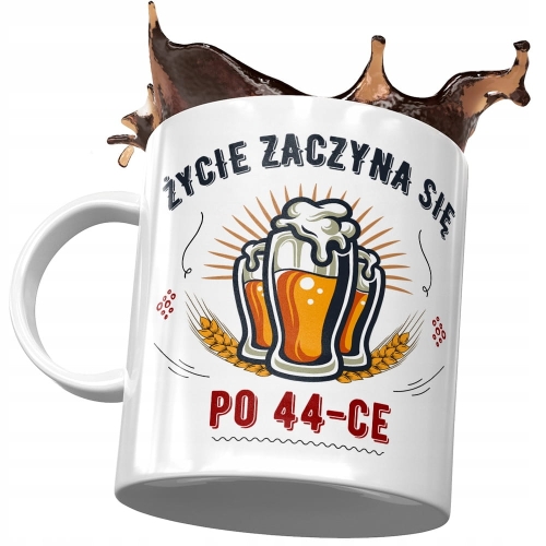 Kubek na Urodziny 44 44te 44-te Idealny Prezent z Nadrukiem ze Zdjęciem