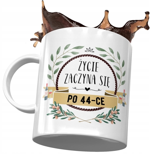 Kubek na Urodziny 44 44te 44-te Idealny Prezent z Nadrukiem ze Zdjęciem