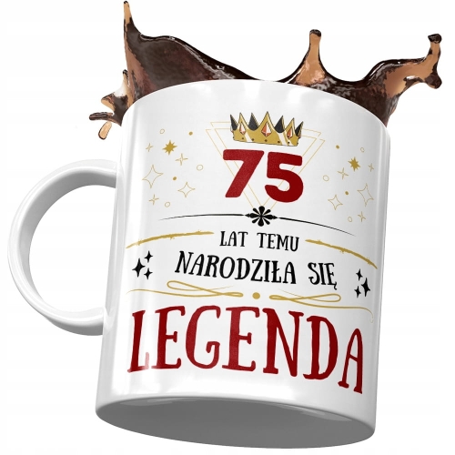 Kubek na Urodziny 75 75te 75-te Idealny Prezent z Nadrukiem ze Zdjęciem