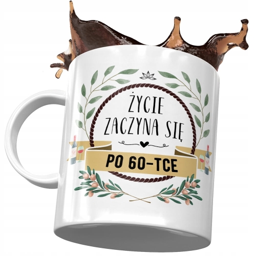 Kubek na Urodziny 60 60te 60-te Idealny Prezent z Nadrukiem ze Zdjęciem