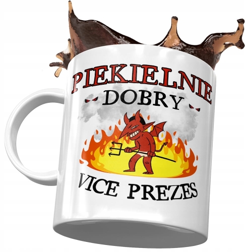 Kubek Dla Vice Prezesa Piekielnie Dobry Vice z Nadrukiem ze Zdjęciem