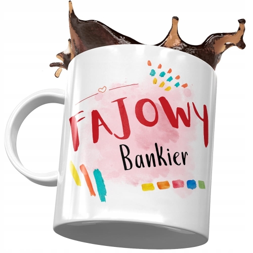 Kubek Dla Bankiera Fajowy Bankier Prezent z Nadrukiem ze Zdjęciem