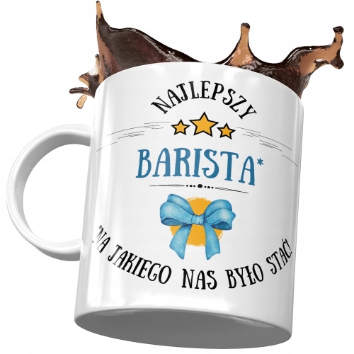 Kubek Dla Baristy Najlepszy Barista Na Prezent z Nadrukiem ze Zdjęciem