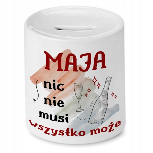 Skarbonka Dla Mai na Urodziny Idealny Prezent z Nadrukiem ze Zdjęciem