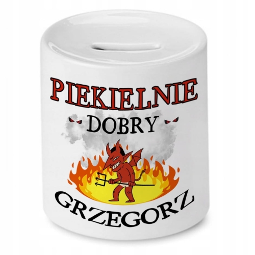 Skarbonka Dla Grzegorza na Urodziny na Prezent z Nadrukiem ze Zdjęciem