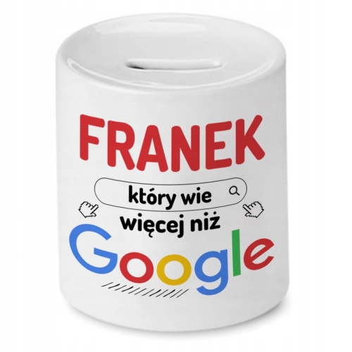 Skarbonka Dla Franka na Urodziny na Prezent z Nadrukiem ze Zdjęciem