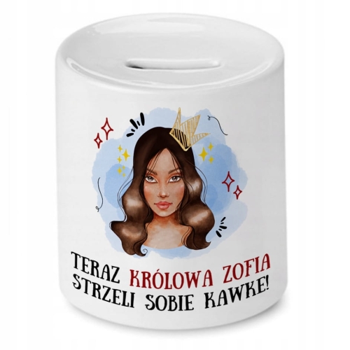 Skarbonka dla Zofii na Urodziny na Prezent z Nadrukiem ze Zdjęciem