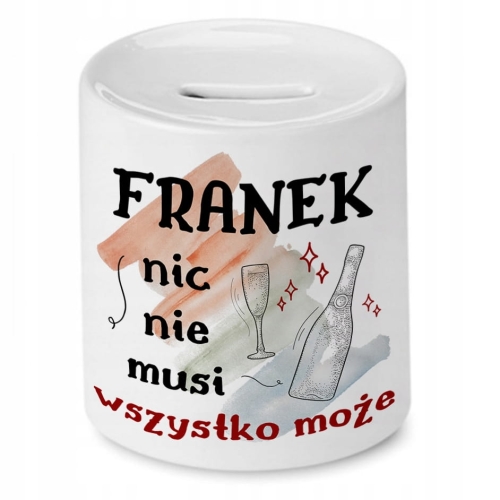 Skarbonka Dla Franka na Urodziny na Prezent z Nadrukiem ze Zdjęciem