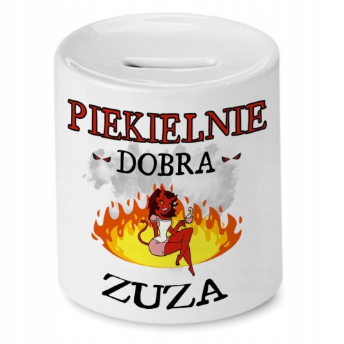 Skarbonka dla Zuzy na Urodziny na Prezent z Nadrukiem ze Zdjęciem