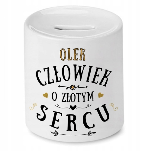 Skarbonka dla Olka na Urodziny na Prezent z Nadrukiem ze Zdjęciem