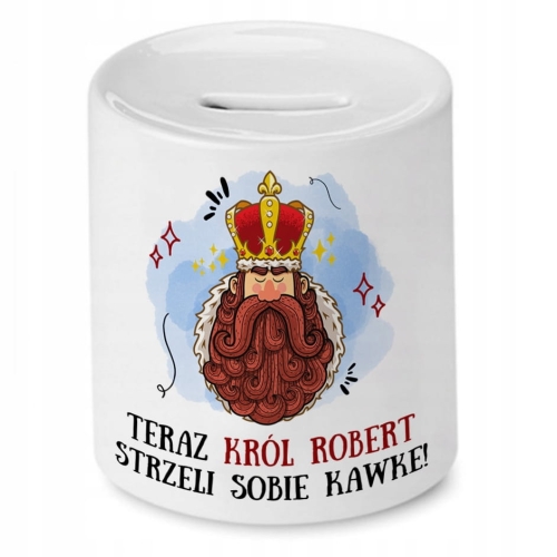 Skarbonka dla Roberta na Urodziny na Prezent z Nadrukiem ze Zdjęciem