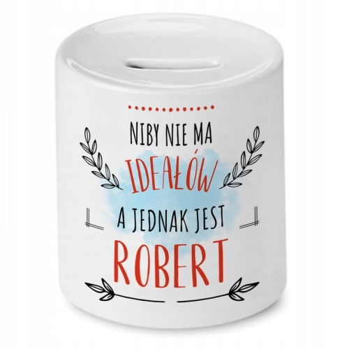 Skarbonka dla Roberta na Urodziny na Prezent z Nadrukiem ze Zdjęciem